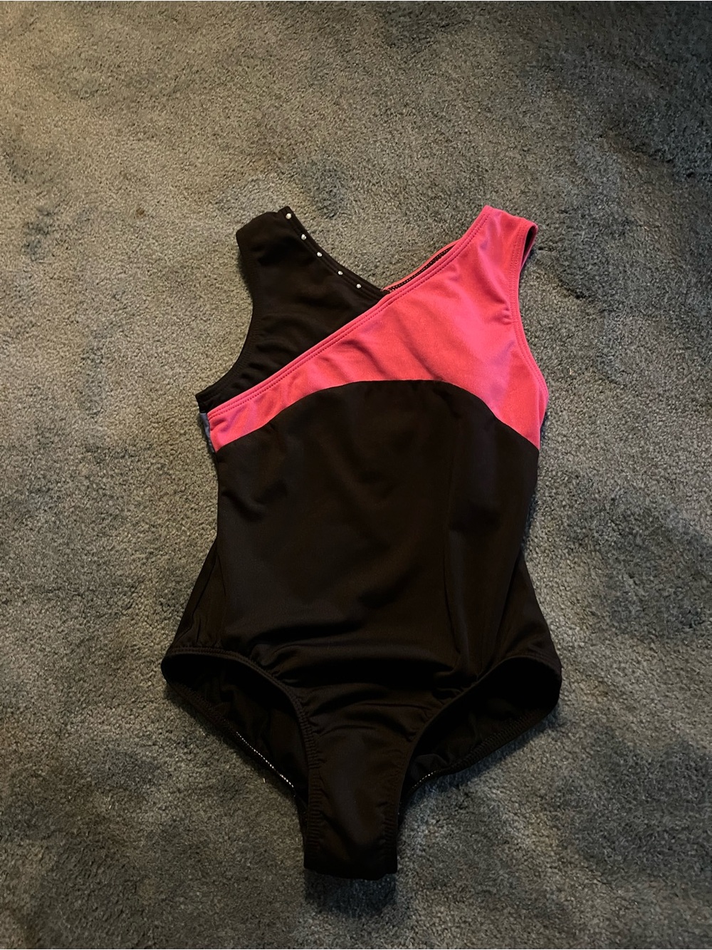 Black and Hot Pink Leotard